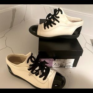 Chanel patent tip sneakers (authentic)